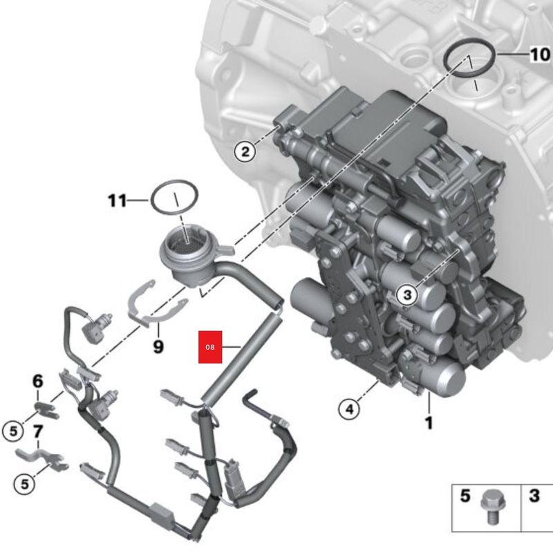 BMW MINI GA6F21AW TF-72SC용 저렴한 사용 된 배선 배열