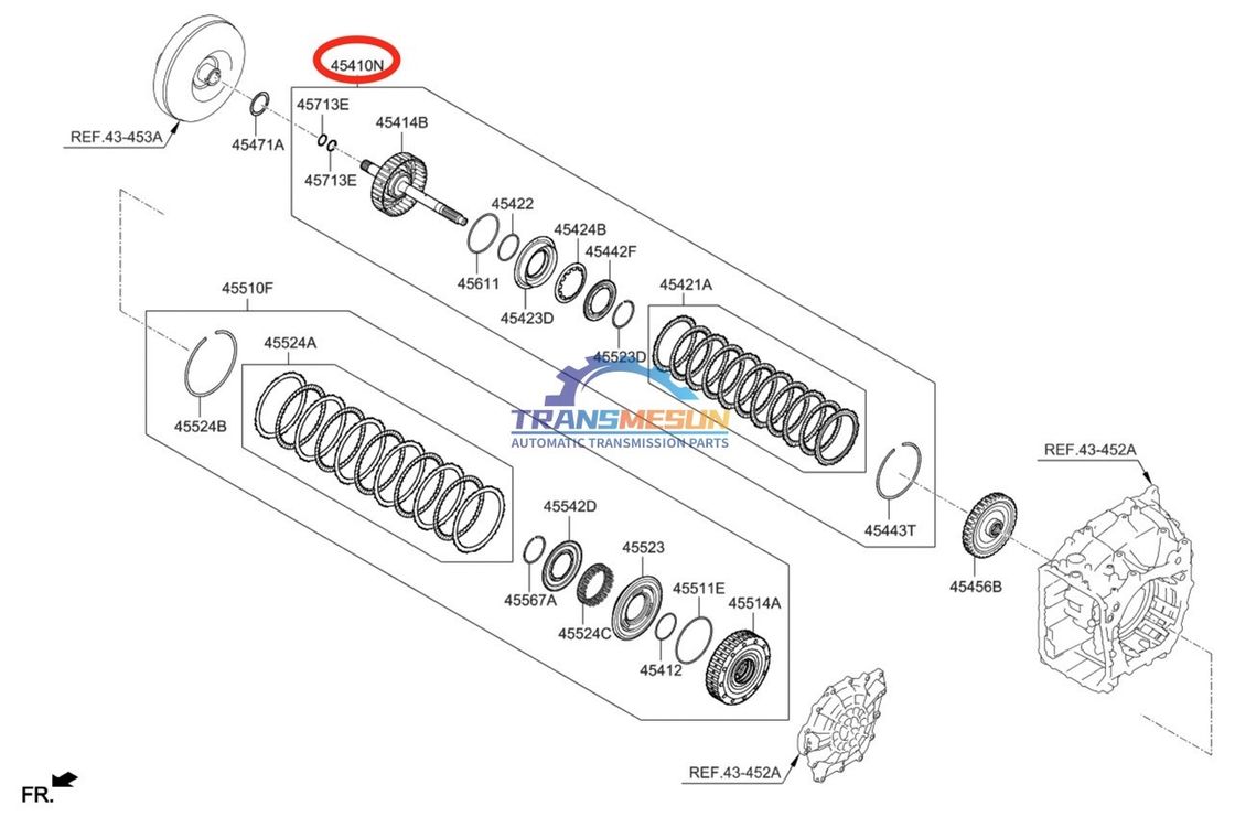 사용된 454143F800 자동 변속기 수리 키트